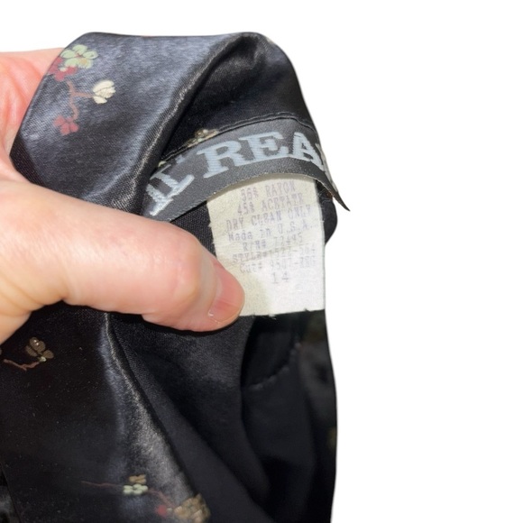 II Real Women's Size 14 Evening Maxi Dress and Bolero Jacket Set Silk Look 1980s - Picture 11 of 12